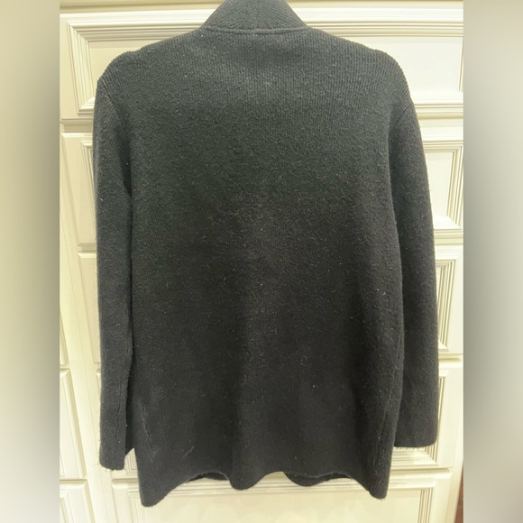 J Crew Cocoon Cardigan Blazer Sweater jacket Black XS GUC - Picture 3 of 5